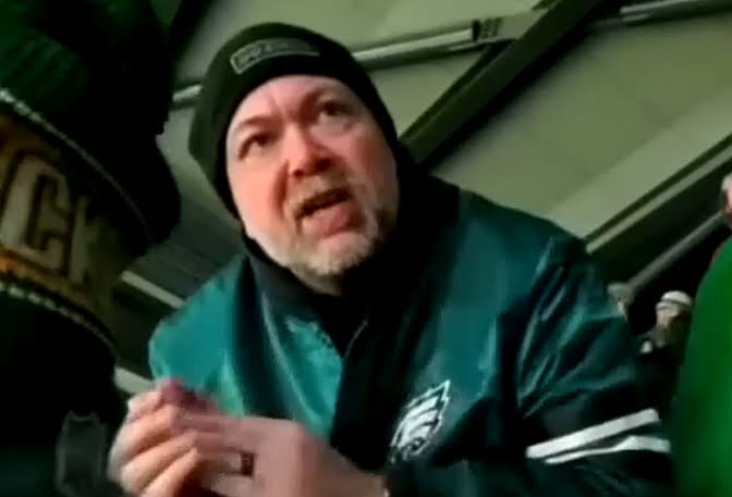 A Philadelphia Eagles fan was fired from his job after making a derogatory remark about a female fan during an NFL playoff game.