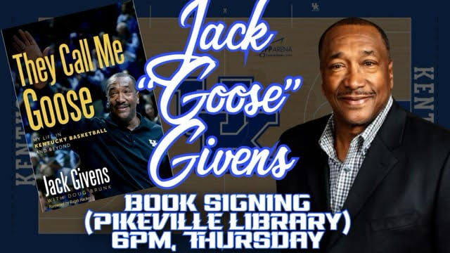 Givens, “Goose,” stops at the Pikeville Library