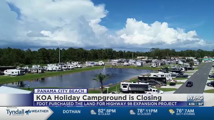 Following FDOT’s acquisition of property for an expansion project, KOA Holiday Campground is closing.