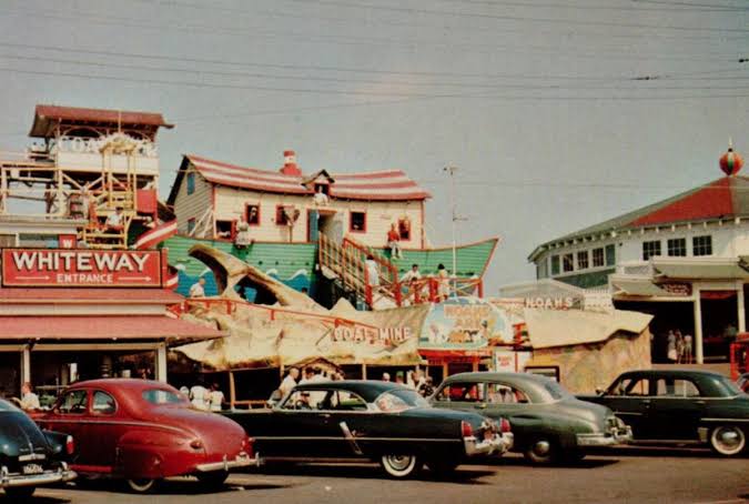 Old Orchard Beach, Noah’s Ark with slide, about 1938
