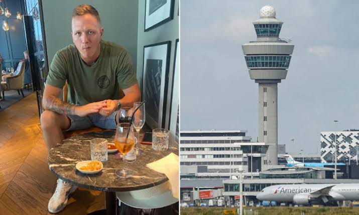 Mystery as a 34-year-old British tourist disappears in Amsterdam after telling pals he left the city airport before his departure home because he forgot his passport