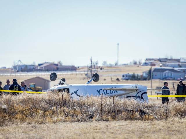 A plane crashes at an airport east of Colorado Springs, according to breaking news